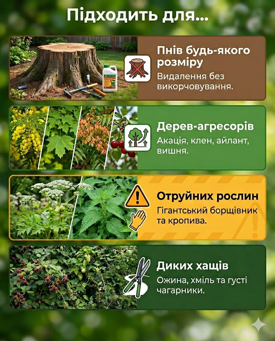 Порівняння з гербіцидами
